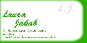 laura jakab business card